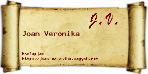 Joan Veronika névjegykártya